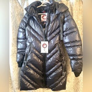 NWT Canada Weathergear Black Long Length Hooded Winter Jacket